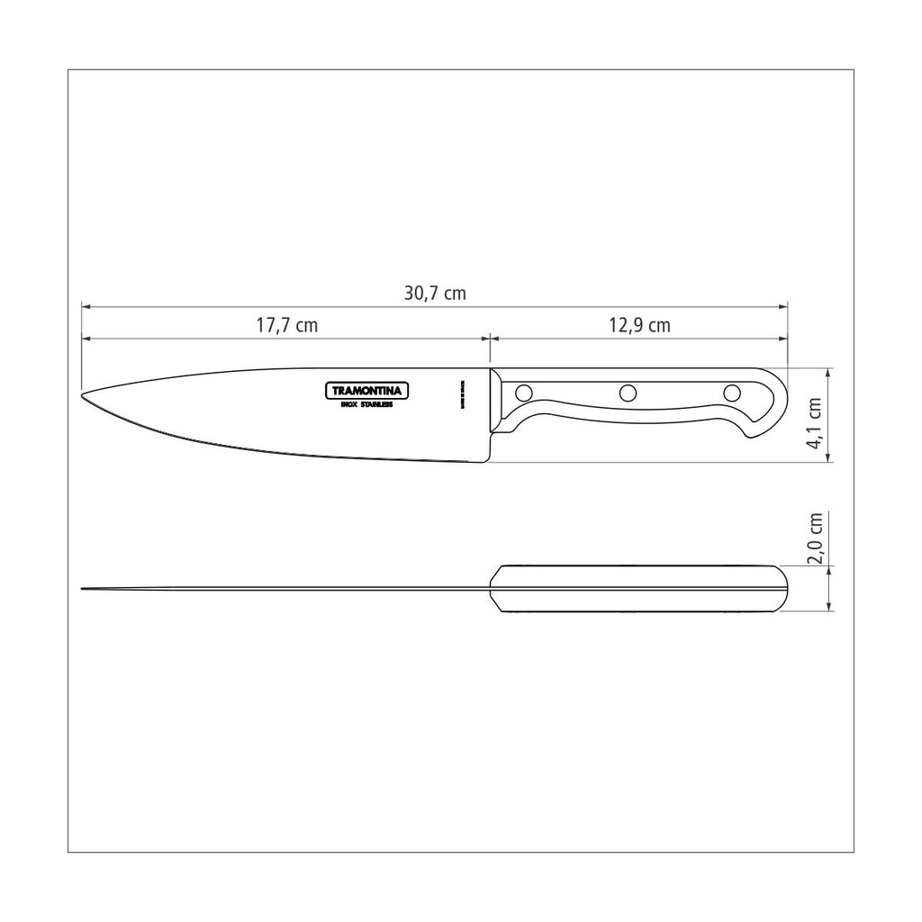 Cuchillo Ultracorte Chef 7" TRAMONTINA 23861/007