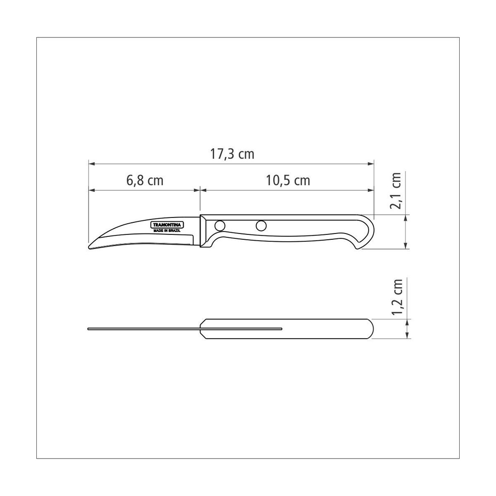 Cuchillo Ultracorte Tallador C 3" TRAMONTINA 23851/003