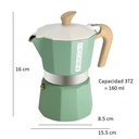 Cafetera Moka Color Verde 3tz PEDRINI