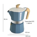 Cafetera Moka Color Azul 3tz PEDRINI
