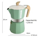 Cafetera Moka Color Verde 6tz PEDRINI