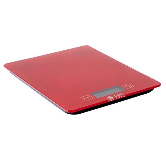 Balanza Digital De Vidrio Rojo 5kg CDN SD1102-R