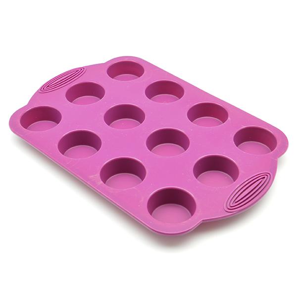 Molde De Silicona Para Mini Ponque 12 Und. 30 X 19.5 X 2cm (Purple) PRESS 77307
