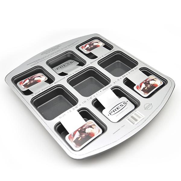 Molde Para Brownies 9 Und. 31.5 X 26 X 2.7cm PRESS 77118