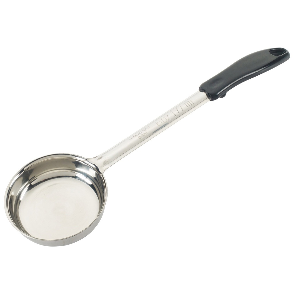Cucharón Porcionador Plana De 6oz Negro WINCO FPS-6
