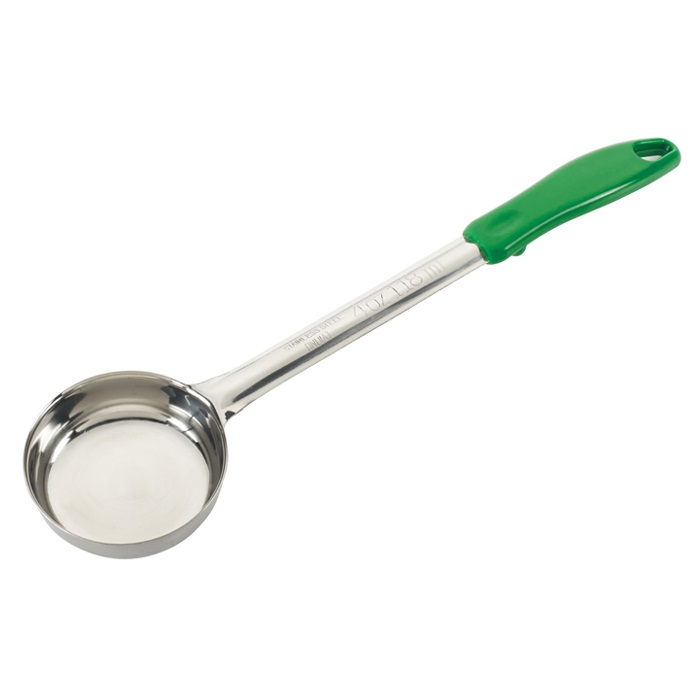Cucharón Porcionador Plana De 4oz Verde WINCO FPS-4