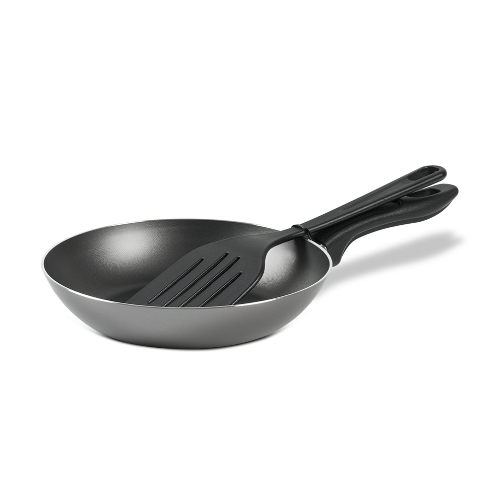 Sartén De Aluminio Ø18 C/ Espátula Chilli Plateado BRINOX 7014/382