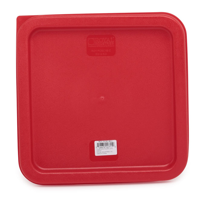 Tapa Para Contenedor Cuadrado Rojo 6qt Y 8qt ROYAL ROY PCSC 68 C