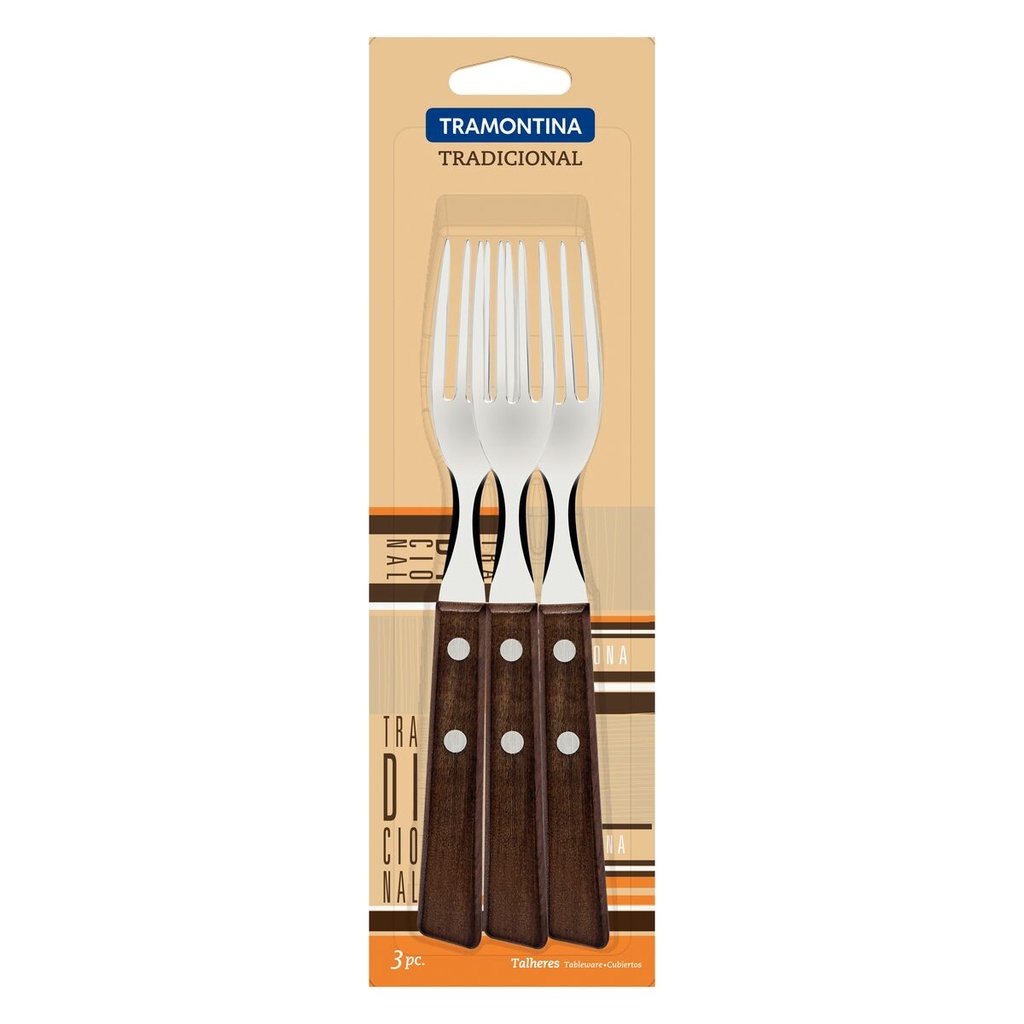 Tenedor Madera Por 3 Piezas TRAMONTINA 22202/300