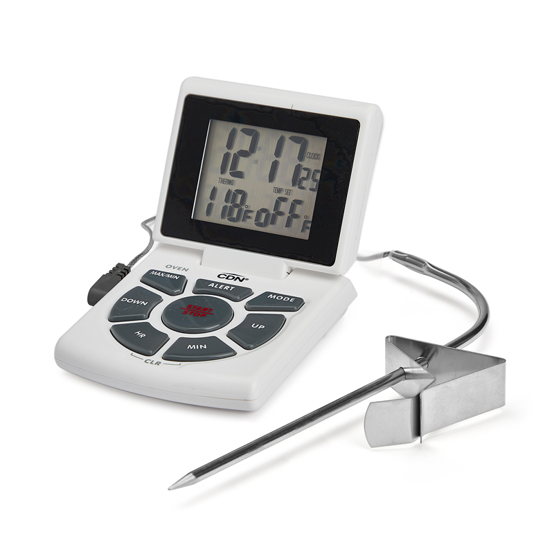 Termómetro, Temporizador Y Reloj De Sonda Combinados Blanco CDN DTTC-W