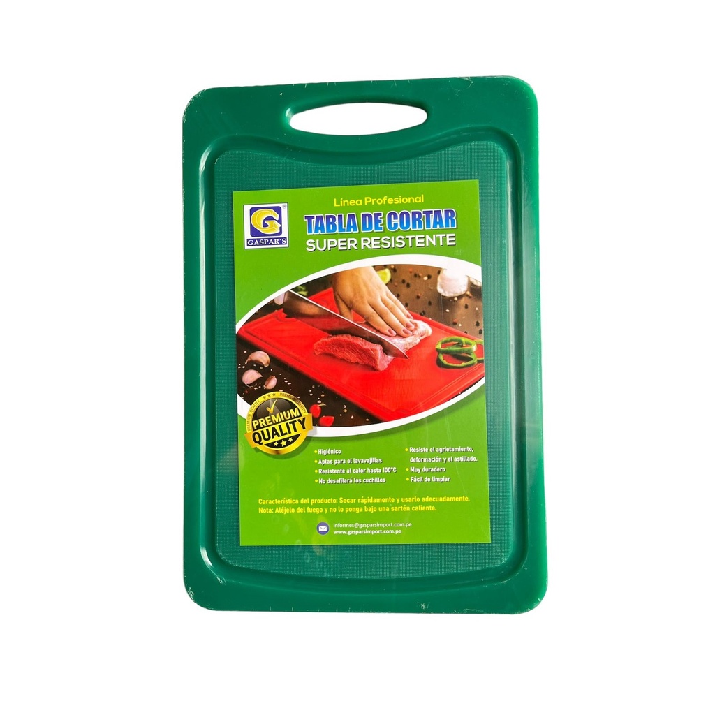 Tabla De Picar 26x38X1cm Verde GASPARS