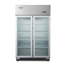 Freezer Acero Inox. 2 Ptas Vidrio VENTUS VF2PS-1000V