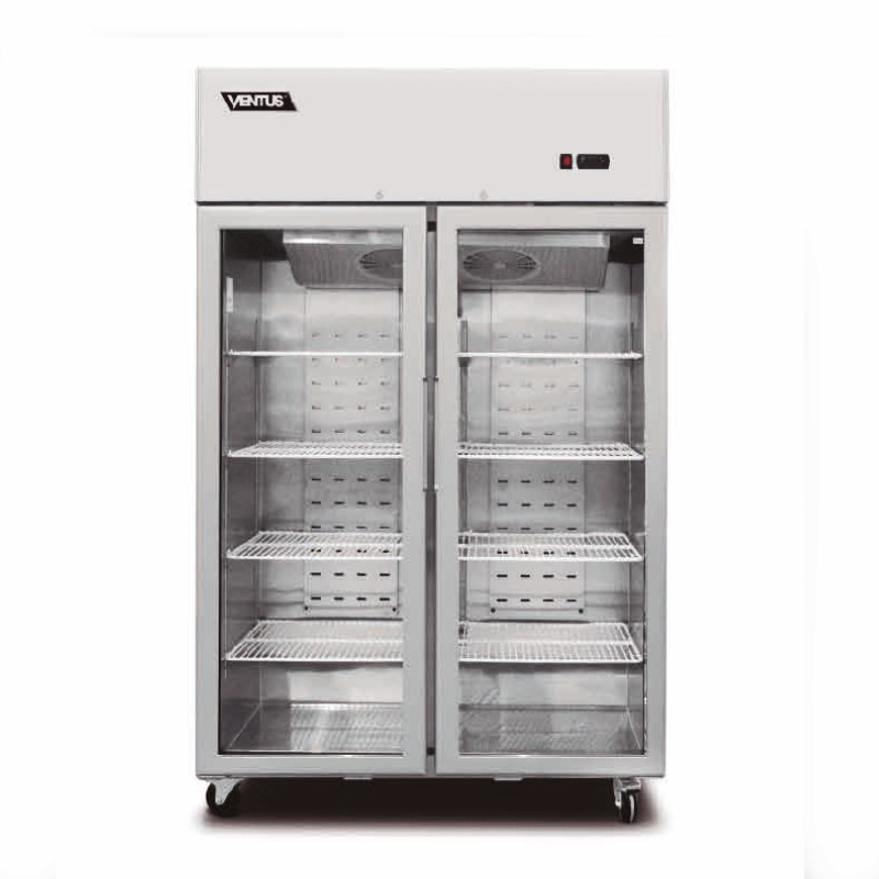 Refrigerador Acero Inox 2 Ptas Vidrio VENTUS VR2PS-1000V