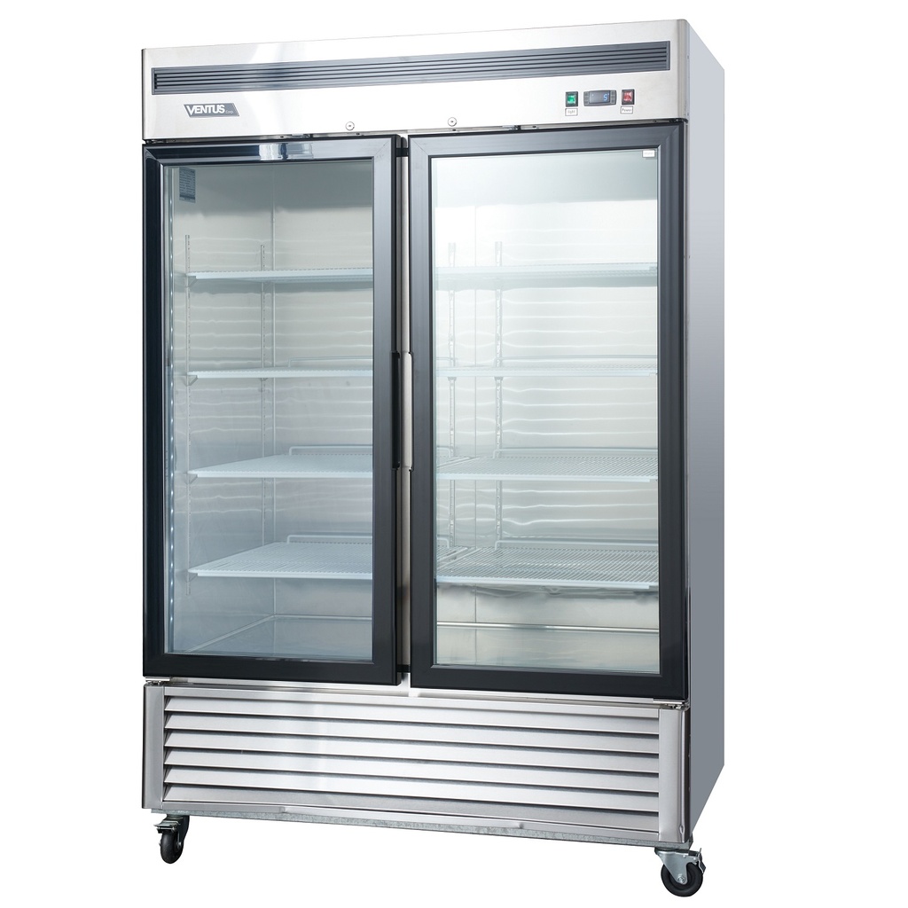 Refrigerador Acero Inox. 2 Ptas Vidrio VENTUS VR2PS-1400V