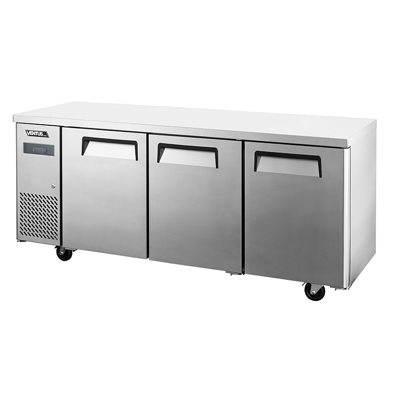 Mesón Refrigerado 3 Ptas Acero Inox. VENTUS VMR3PS-480