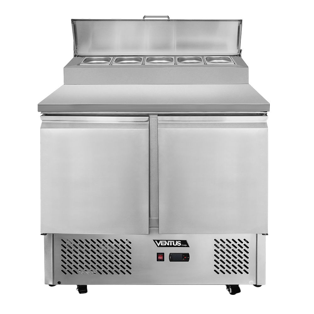 Meson Saladette 2 Puertas Cubierta De Acero Inox VENTUS VMRSL-370