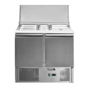 Mesón Saladette 2 Ptas Acero Inox. VENTUS VMRSL-380