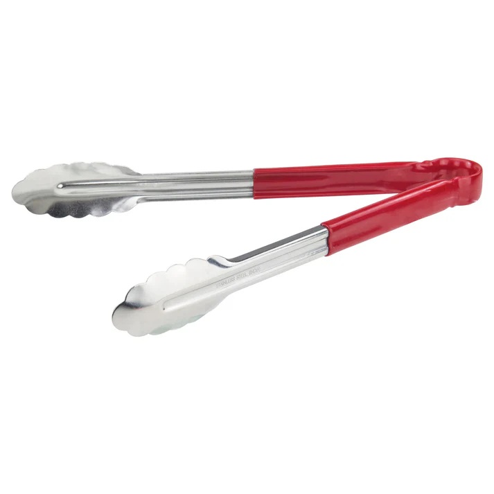 Pinza De Acero Inox 12" Rojo WINCO UT-12HP-R